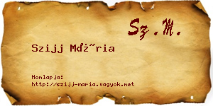 Szijj Mária névjegykártya